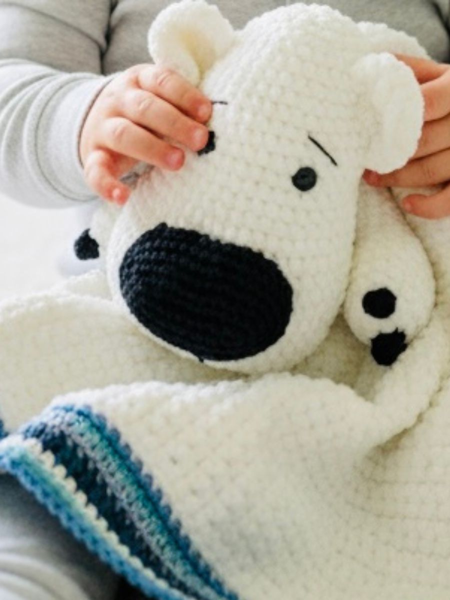 Little Darling Knuffeldekentje IJsbeer