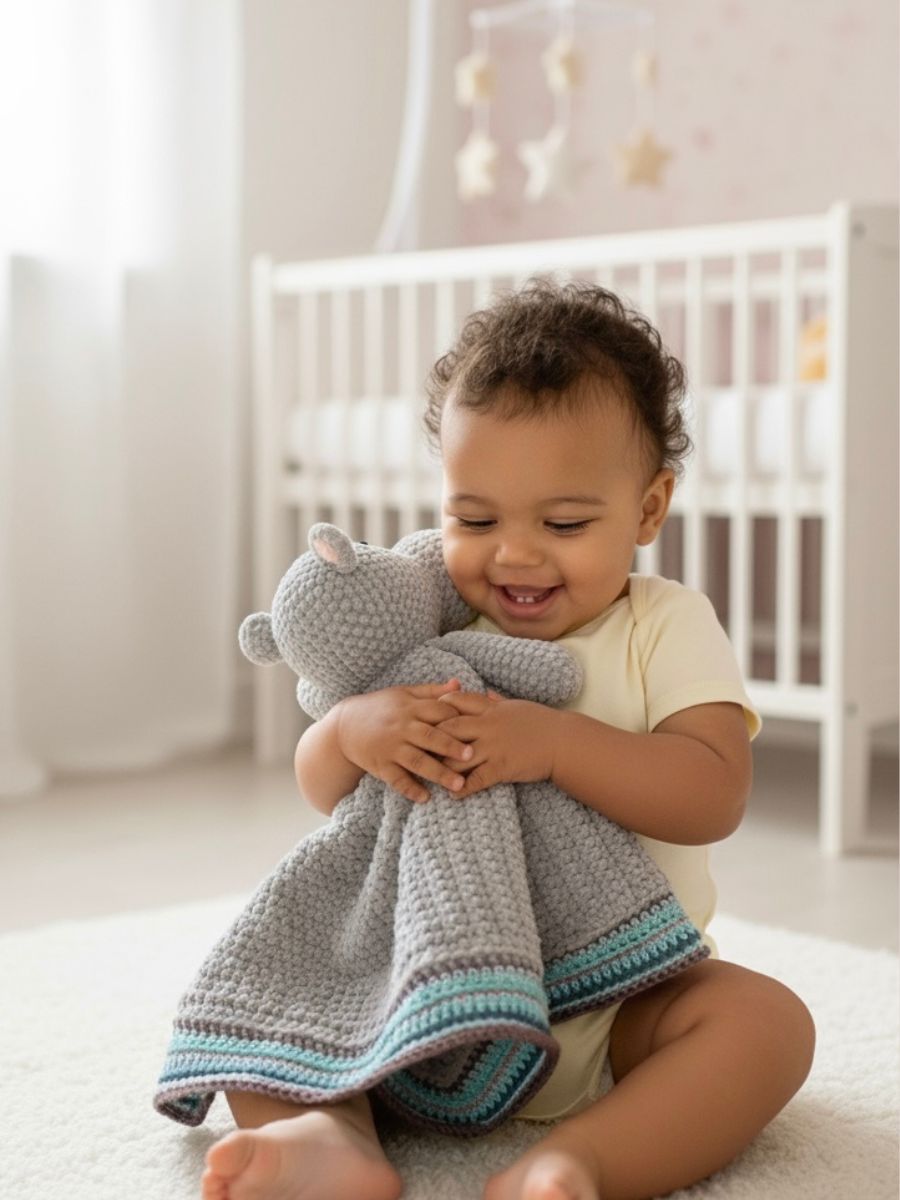 Little Darling knuffeldekentje Nijlpaard